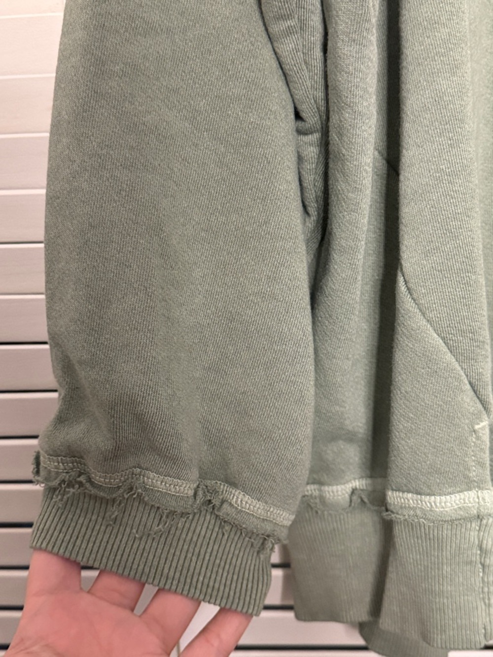 Free People Washed Sage Green Oversized Pullover Sweatshirt - Picture 2 of 6